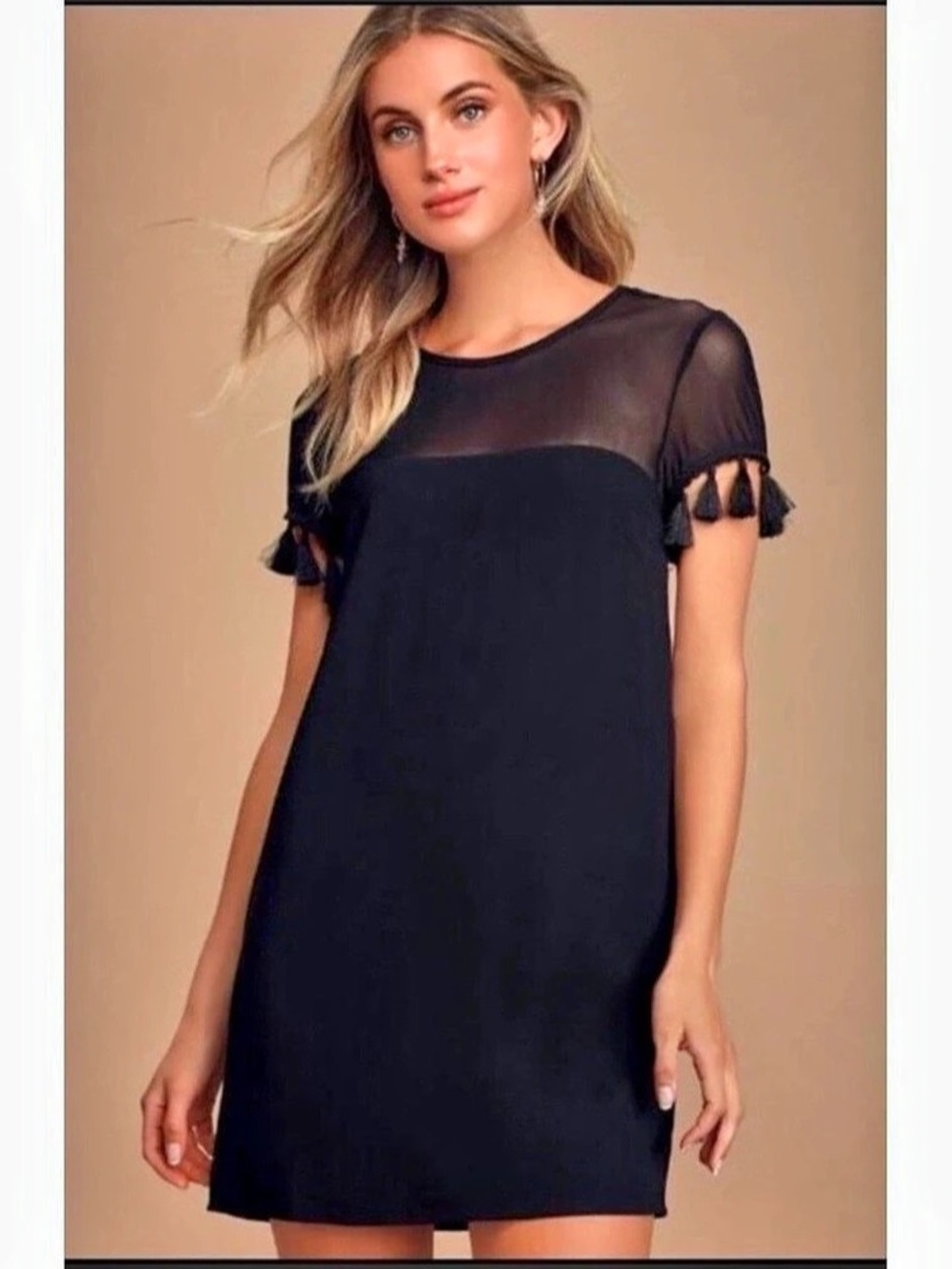 Lulus Talk Derby to Me Black Tassel Dress XS